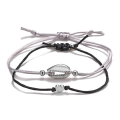Pukka Shell & Silver-Plated Heart Adjustable Bracelet Set