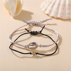 Pukka Shell & Silver-Plated Heart Adjustable Bracelet Set