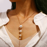 Pearl & 18K Gold-Plated Pendant Necklace