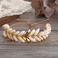 Pukka Shell & 18K Gold-Plated Adjustable Bracelet