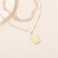Pearl & 18K Gold-Plated 'Mother & Daughter' Pendant Necklace Set