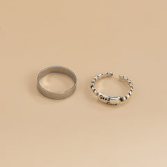 Silver-Plated 'Good Luck' Toe Ring Set