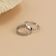 Silver-Plated 'Good Luck' Toe Ring Set