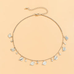 Silver-Plated Planets & Stars Necklace