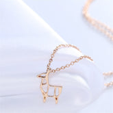 18K Gold-Plated Open Goat Pendant Necklace