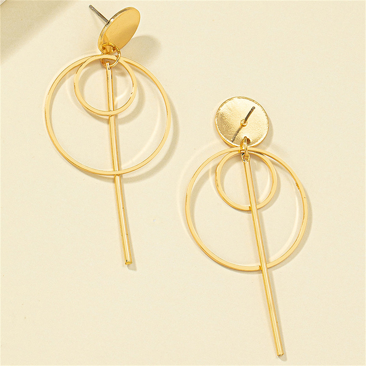 18K Gold-Plated Lollipop Drop Earrings, gold drop earrings for women, everyday style, lifestyle look