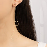 18K Gold-Plated Openwork Heart Chain Ear Jackets