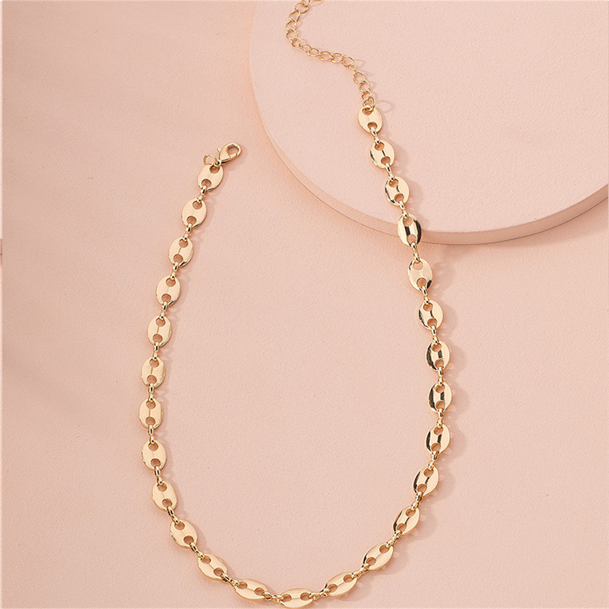 18K Gold-Plated Mariner Chain Necklace, gold pendant necklace for women, botanical inspired, styled look