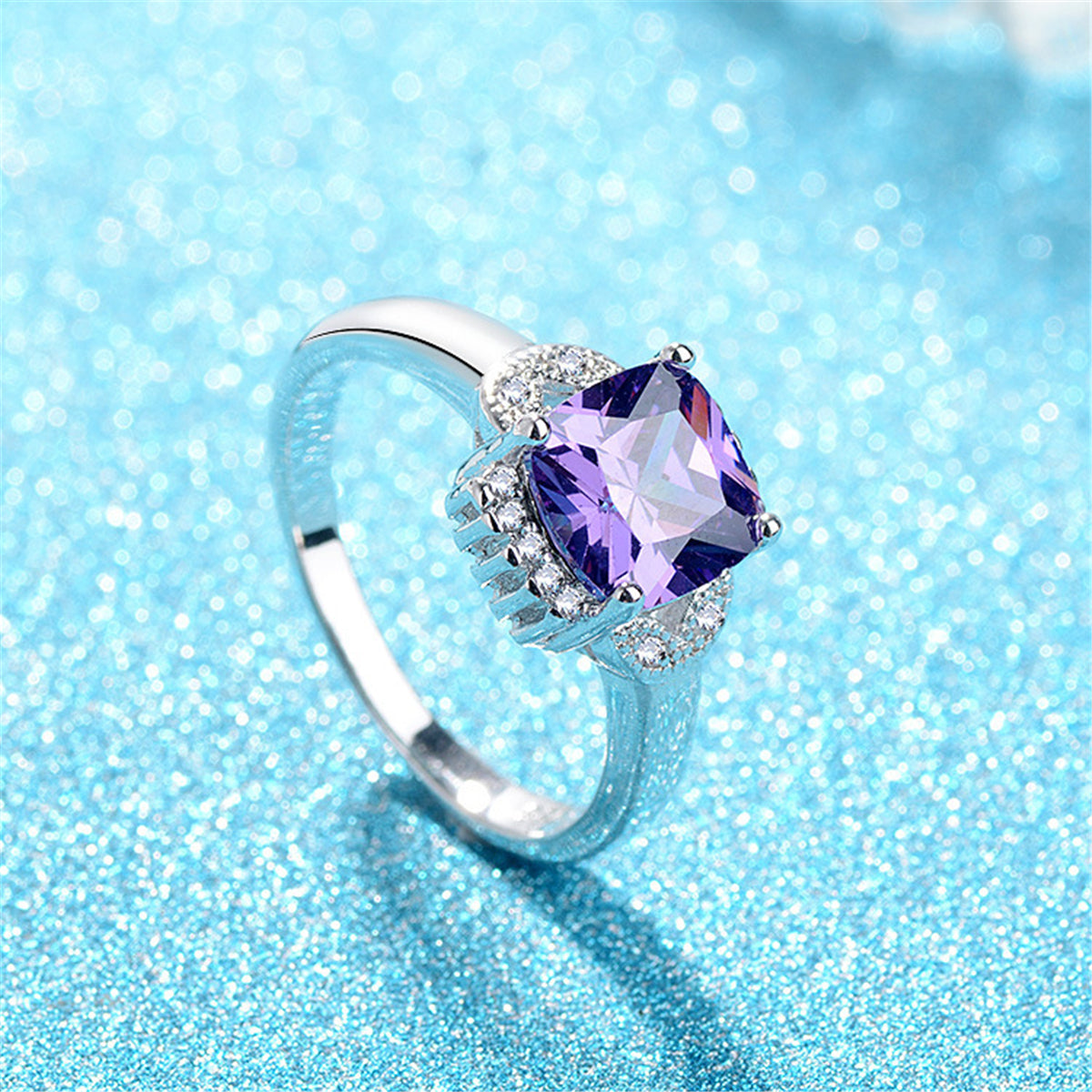 Crystal and Cubic Zirconia Botanical Ring, statement rings for women, vintage-inspired design, styled look