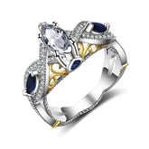 Crystal & cubic zirconia Pear-Cut Promise Ring - streetregion