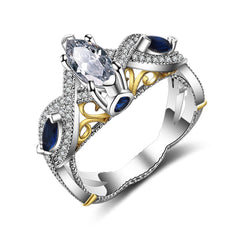 Crystal & cubic zirconia Pear-Cut Promise Ring - streetregion