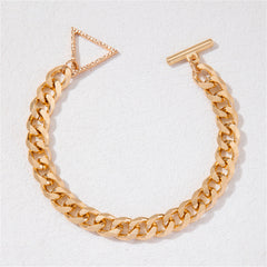 18K Gold-Plated Triangle Curb Chain Bracelet