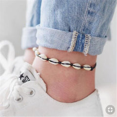 Black & Shell Anklet