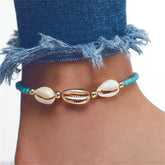 Howlite & Shell 18K Gold-Plated Beaded Seashell Anklet