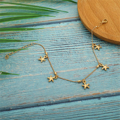 18K Gold-Plated Starfish Station Anklet