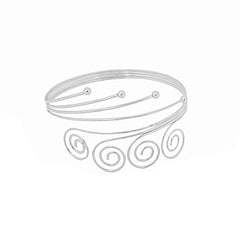 Silver-Plated Four-Swirl Arm Cuff
