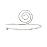 Silver-Plated Swirl Arm Cuff