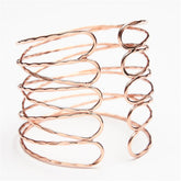 18K Rose Gold-Plated Open Geometric Arm Cuff