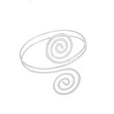 Silver-Plated Swirl Bypass Arm Cuff
