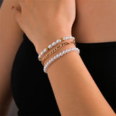 Pearl Stretch Beaded Bracelet Set