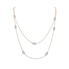Pearl & 18K Gold-Plated Layered Station Necklace
