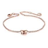18k Rose Gold-Plated Heart Bracelet - streetregion