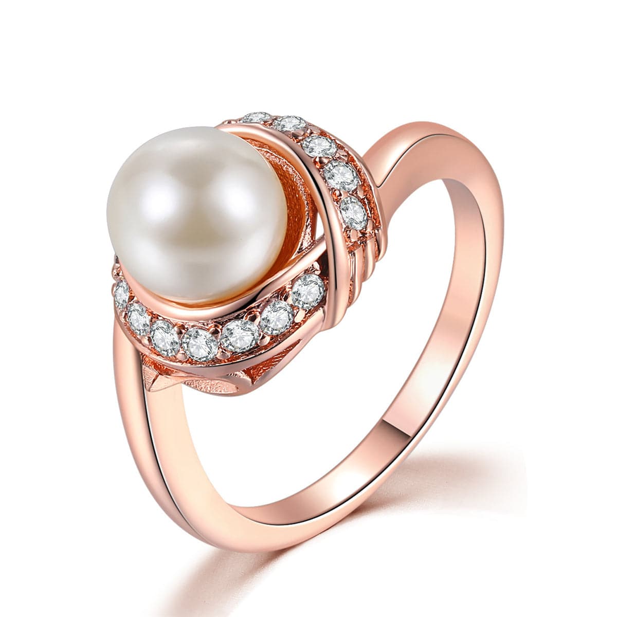 pearl & Crystal Halo Ring - streetregion