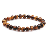 Yellow Tiger's Eye Beaded Stretch Bracelet