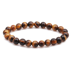 Yellow Tiger's Eye Beaded Stretch Bracelet