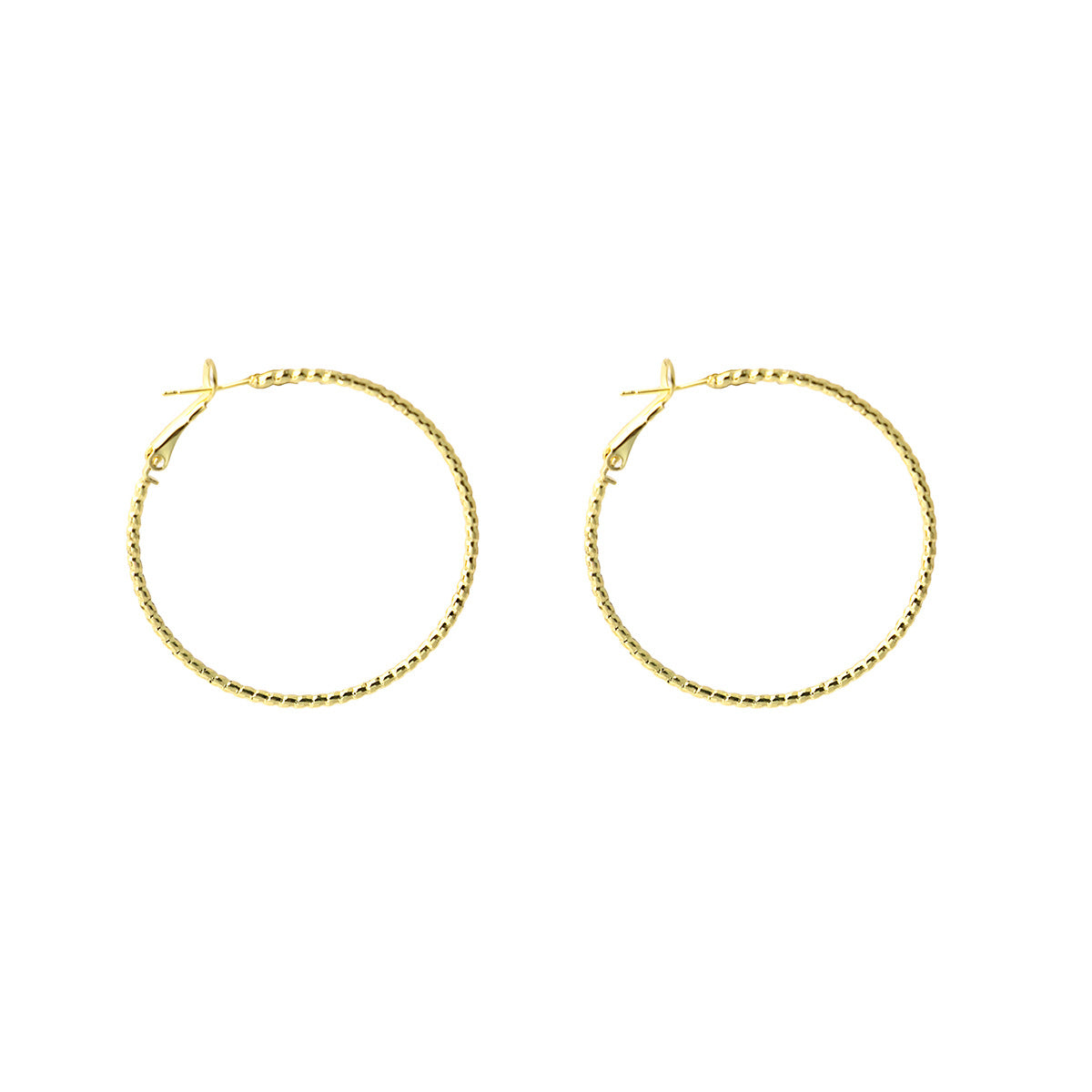 18K Gold-Plated Twine Hoop Earrings, dainty minimalist design, styled look
