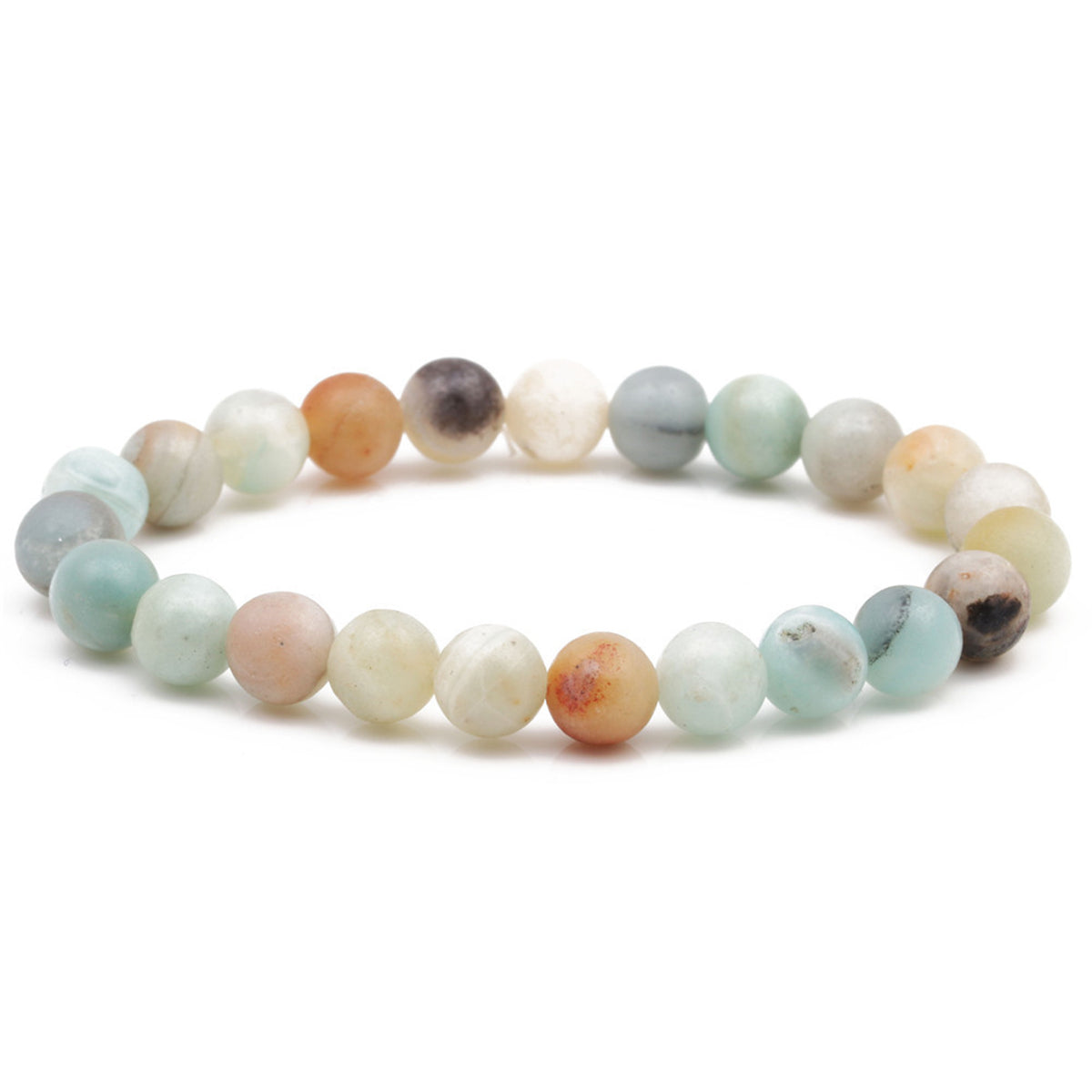 Pink and Blue Quartz Beaded Stretch Bracelet, bracelet for women, vintage-inspired design, styled look