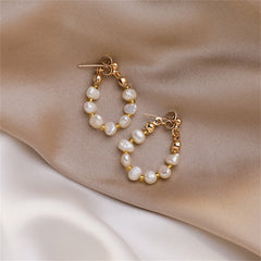 Pearl & 18K Gold-Plated Teardrop Ear Jackets