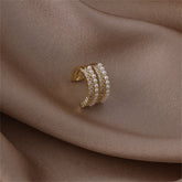 Pearl & Cubic Zirconia Ear Cuffs