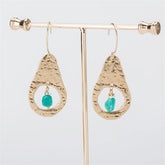 Green Resin & 18K Gold-Plated Avocado-Shape Drop Earrings