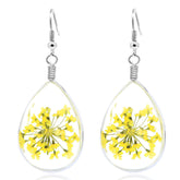 Yellow Baby'S-Breath Drop Earrings