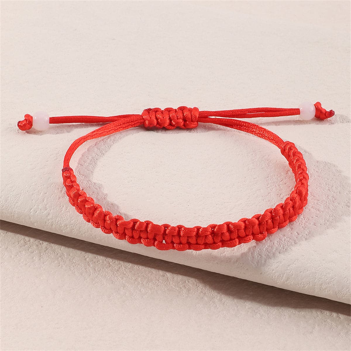 Red and White Adjustable Cord Bracelet, bracelet for women, elegant gift for her, lifestyle look