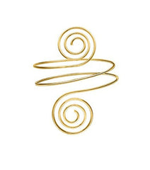 18K Gold-Plated Swirl Bypass Arm Cuff