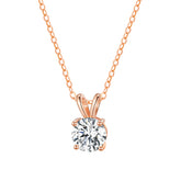 Cubic Zirconia & 18K Rose Gold-Plated Rabbit Pendant Necklace