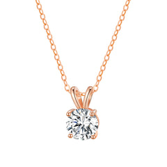 Cubic Zirconia & 18K Rose Gold-Plated Rabbit Pendant Necklace