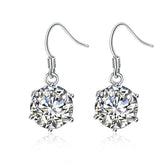 Cubic Zirconia & Silver-Plated Drop Earring - streetregion