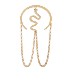 18K Gold-Plated Textured Snake Chain Arm Cuff