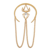 Crystal & 18K Gold-Plated Spider Chain Arm Cuff