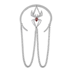 Crystal & Silver-Plated Spider Chain Arm Cuff