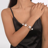 Pearl & Cubic Zirconia 18K Gold-Plated Wrap Bracelet
