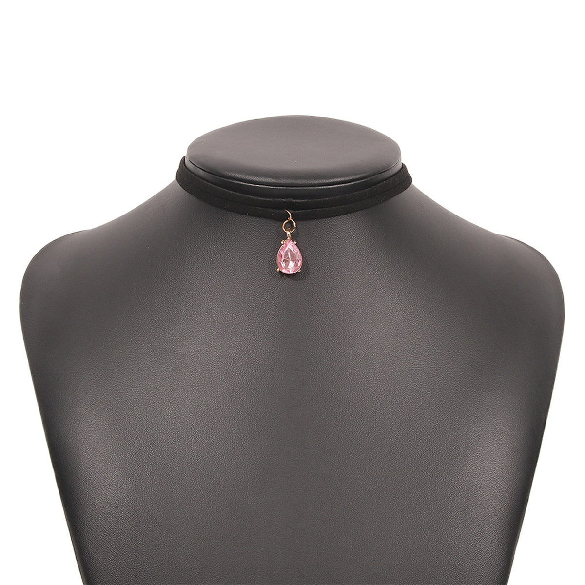 Pink Crystal & 18K Gold-Plated Layered Choker Necklace