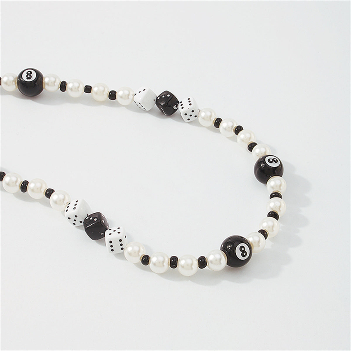 Pearl & Howlite Dice Beaded Necklace