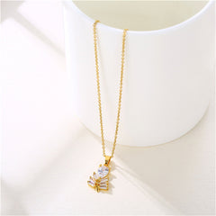 Crystal & 18K Gold-Plated Branch Pendant Necklace