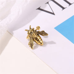18K gold-plated bee ear cuff with intricate detailing, ideal for nature lovers seeking a stylish and unique accessory.