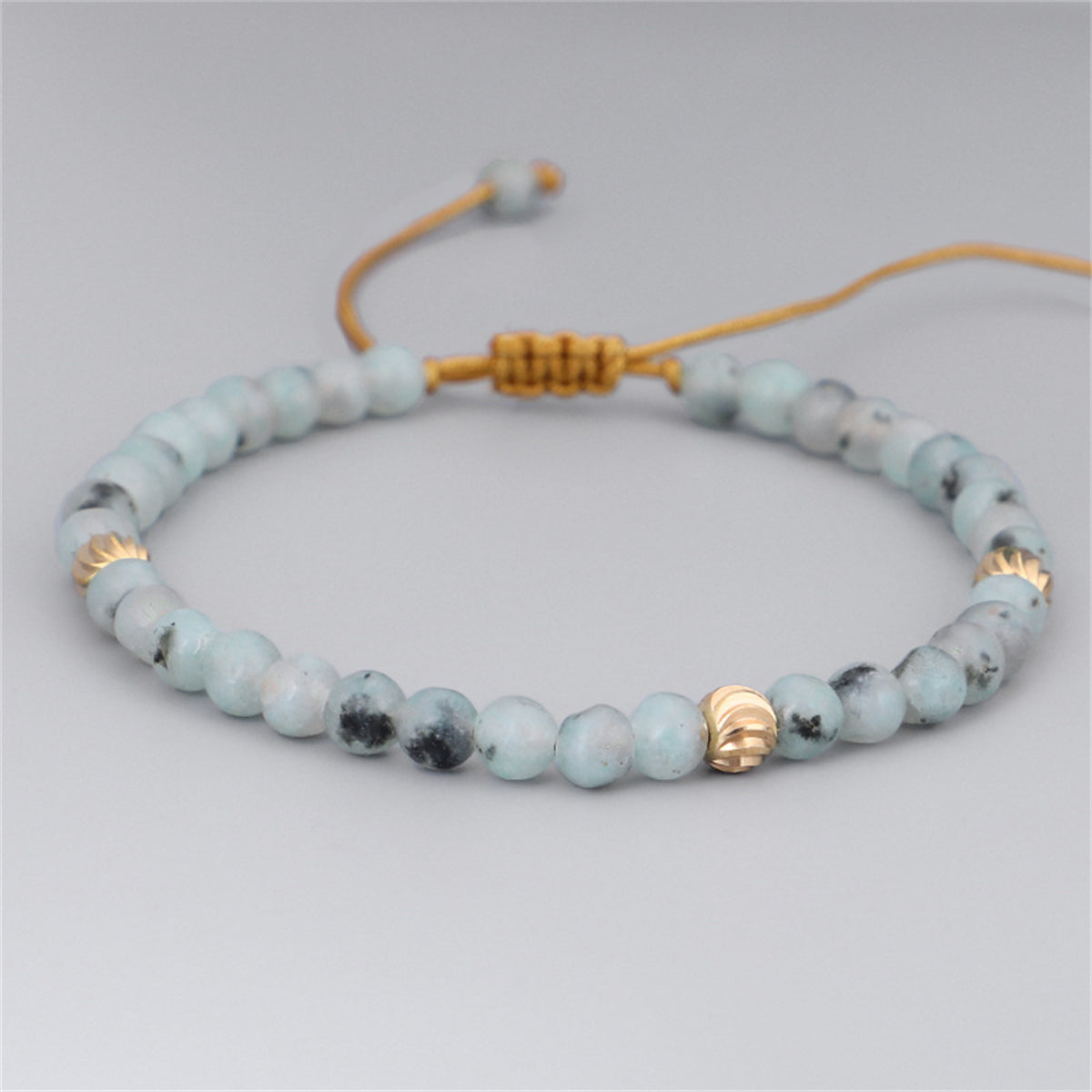 Quartz and 18K Gold-Plated Beaded Adjustable Bracelet, gold bracelet for women, everyday style, styled look
