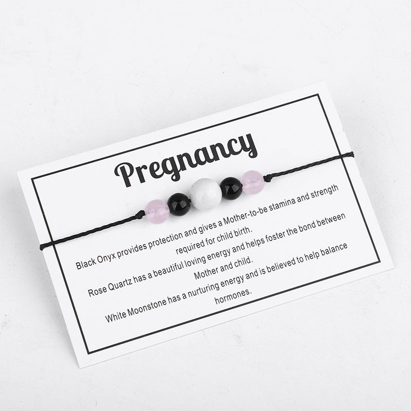 White Quartz 'Pregnancy' Adjustable Bracelet, bracelet for women, botanical inspired, styled look